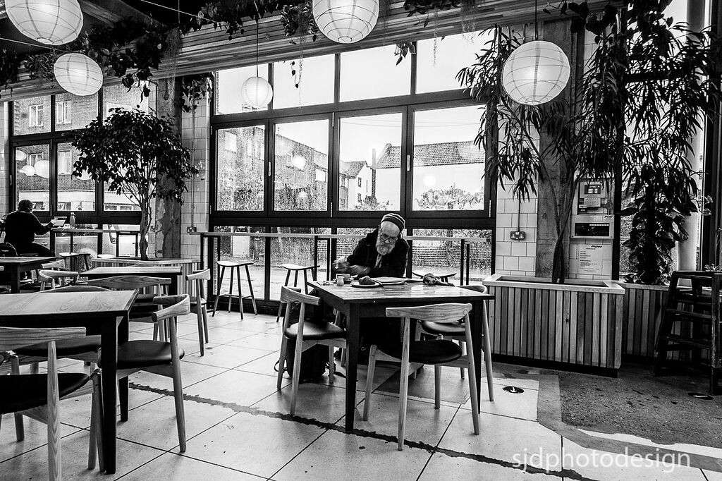 man in coffee shop